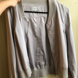 Stylish Pale Lavender Bomber Jacket!